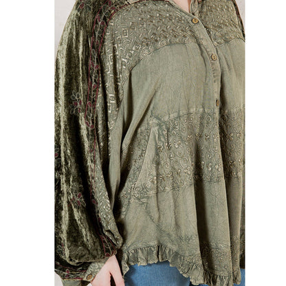 Young Threads - Bohemian Elegance: Stonewashed Rayon Top 
