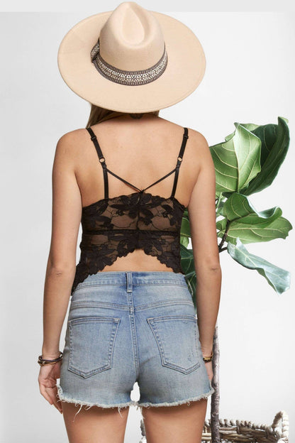 Madelyn - RHINESTONE LACE TOP