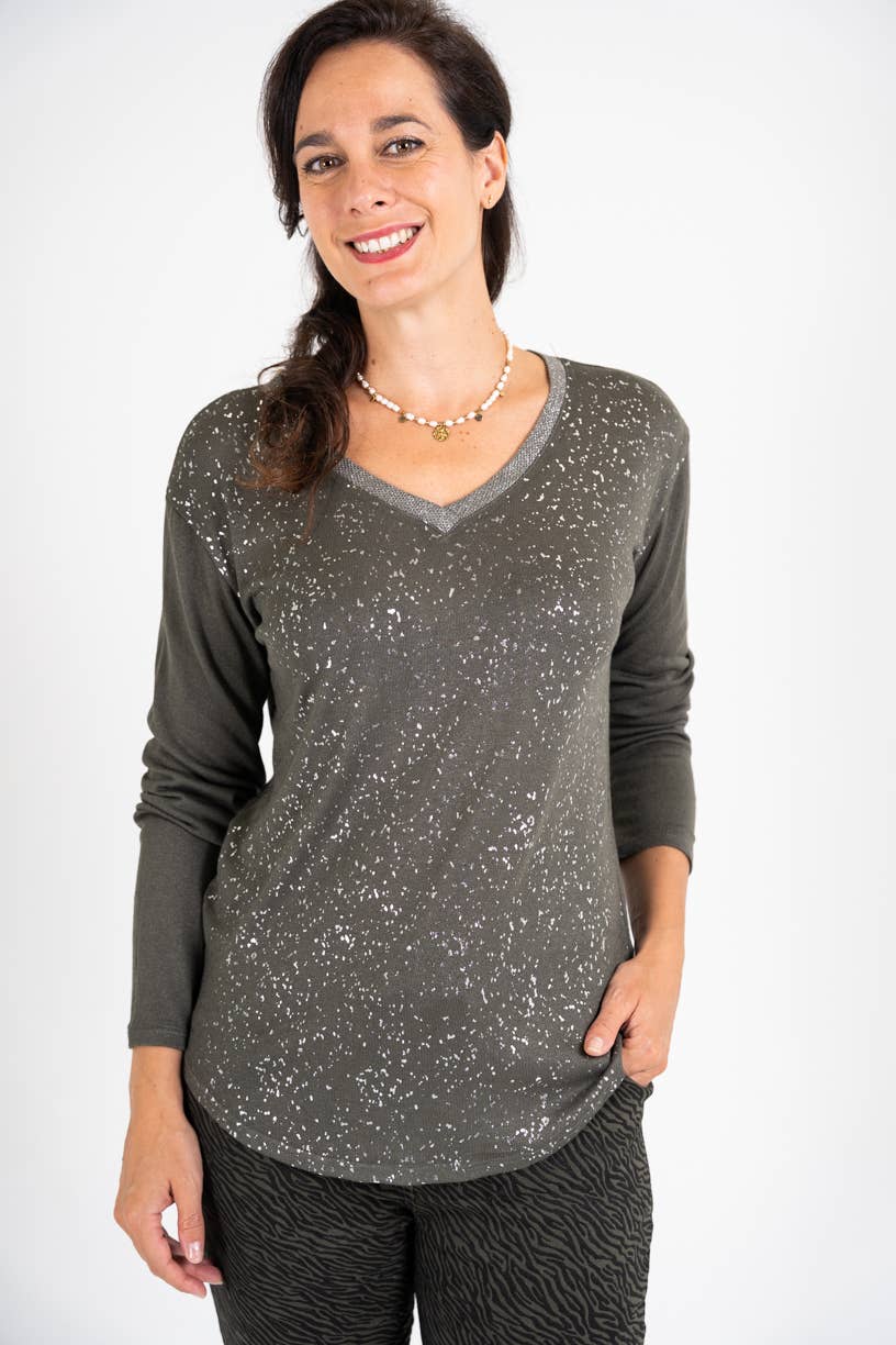 Look Mode Usa OUTLET - Shimmer Long Sleeve Shirt