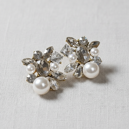 camilla dovey - Pearl Geometric Stud Earrings