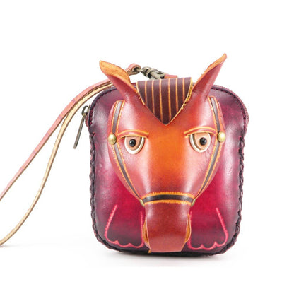  Horse Wristlet Leather Coin Purse Wallet