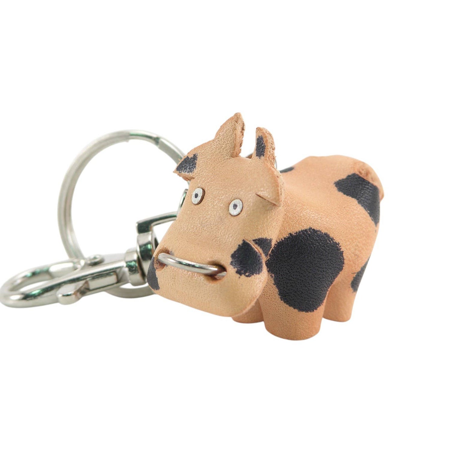 Sunflower Handmade leather inc - Handmade genuine Leather Cow KeyChain kc413