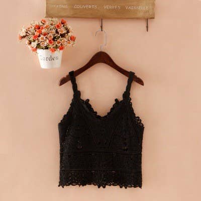 Hope &amp; Sunshine - Boho Lace Crochet Halter Top