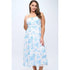 Curve Market - PLUS SIZE FLORAL SMOCKED BACK SIDE SLIT MIDI DRESS