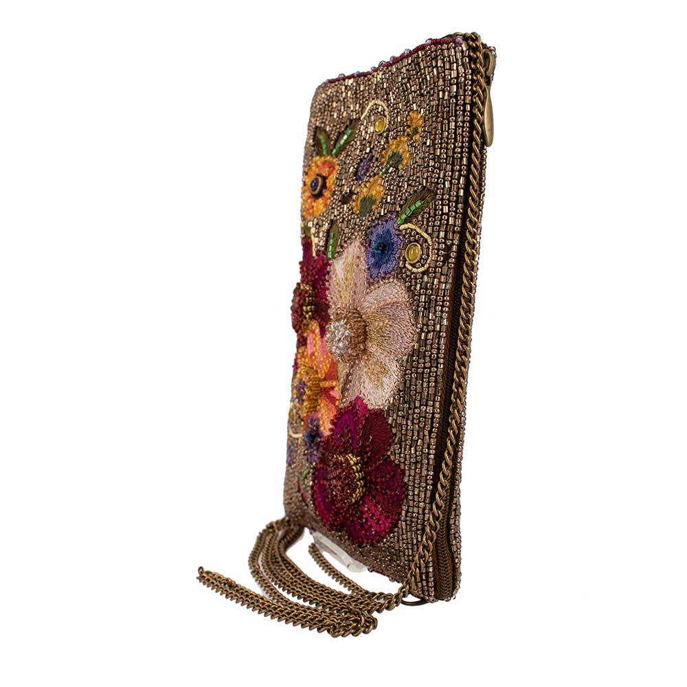 Mary Frances Accessories - Budding Romance beaded floral Crossbody Phone Bag