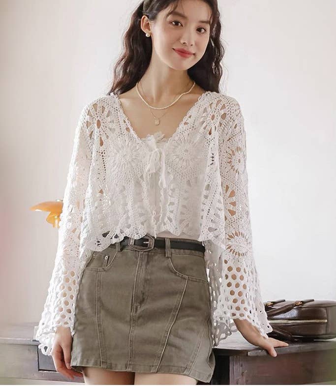 Hope &amp; Sunshine - Bohemian Crochet Knit Cover-Up