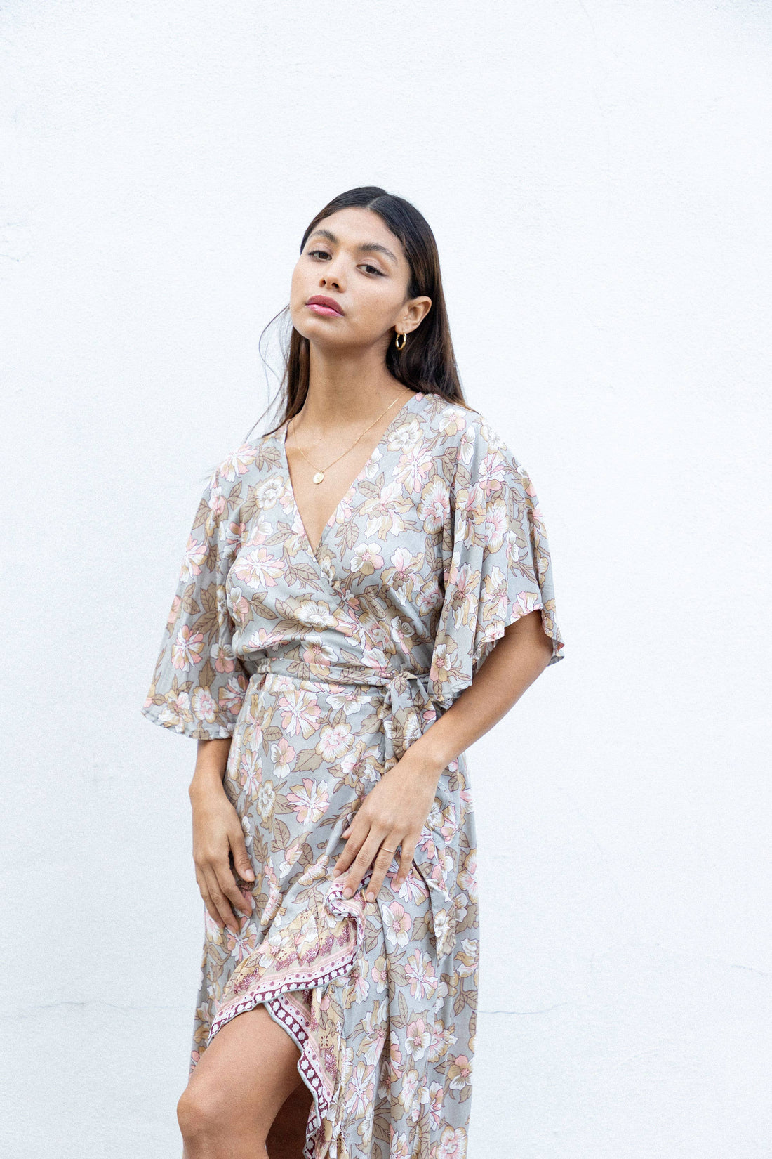 Jodoh Wrap Dress (Fawn)