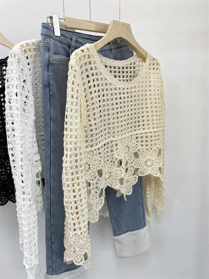 Hope &amp; Sunshine - Embroidered Lace Crop Top