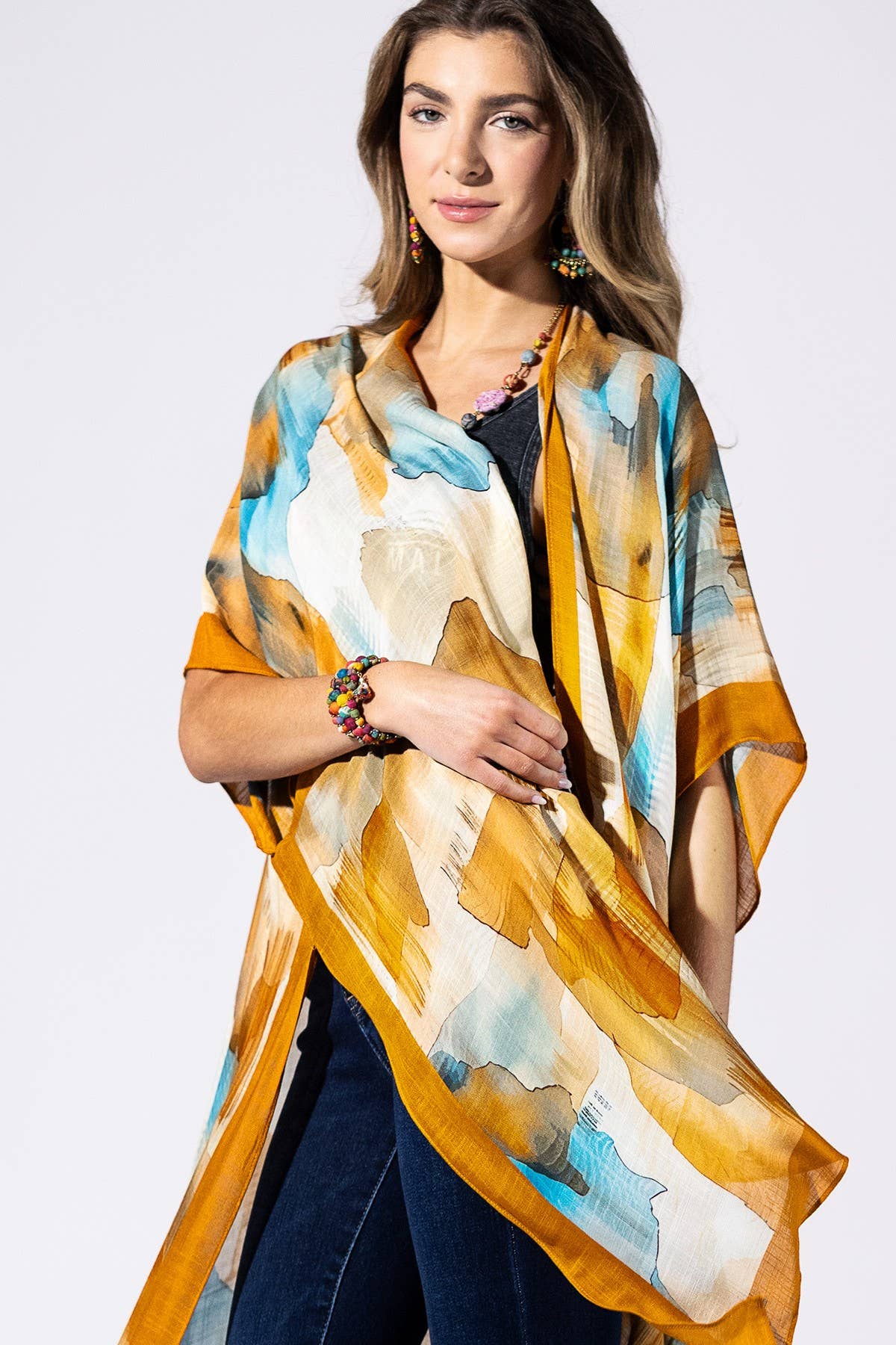 Urbanista - Terracotta Mirage Viscose Kimono