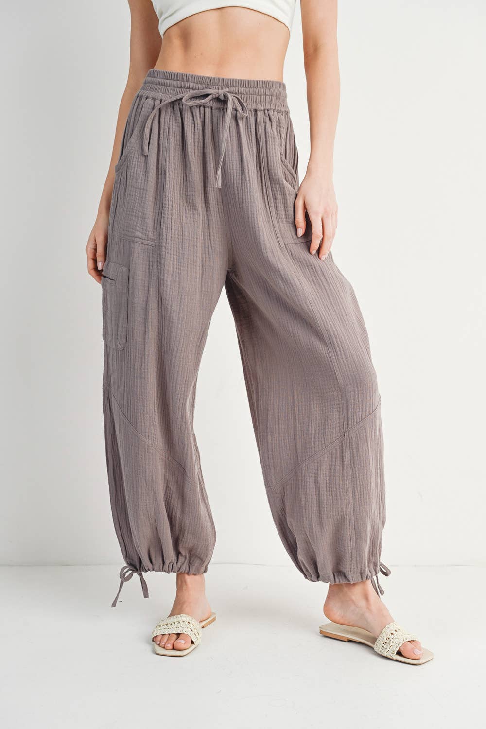 Bluivy - JOGGER HAREM DRAWSTRING PANTS