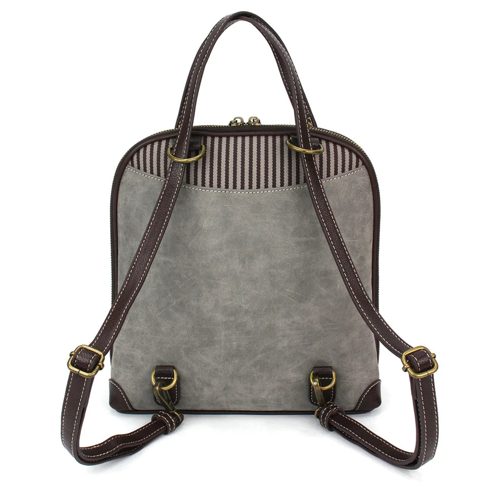 Chala-Convertible Backpack Purse Black Cat (gray)