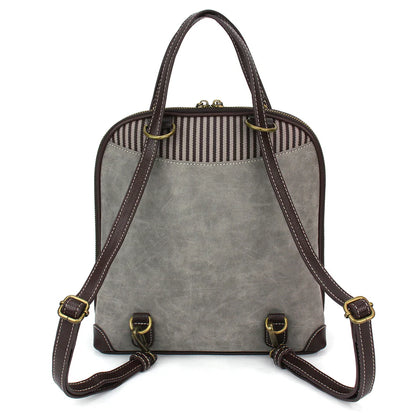 Chala-Convertible Backpack Purse Black Cat (gray)