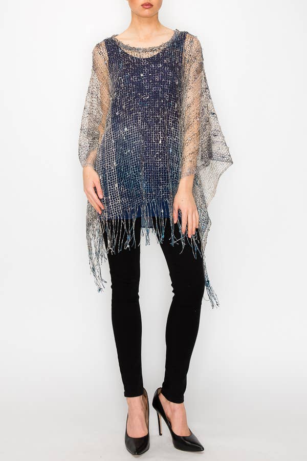 Origami Apparel fishnet poncho