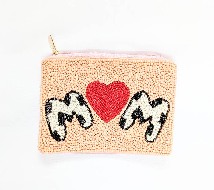 Nima Accessories Inc - Ladies Mom Themed Beaded Coin Purse