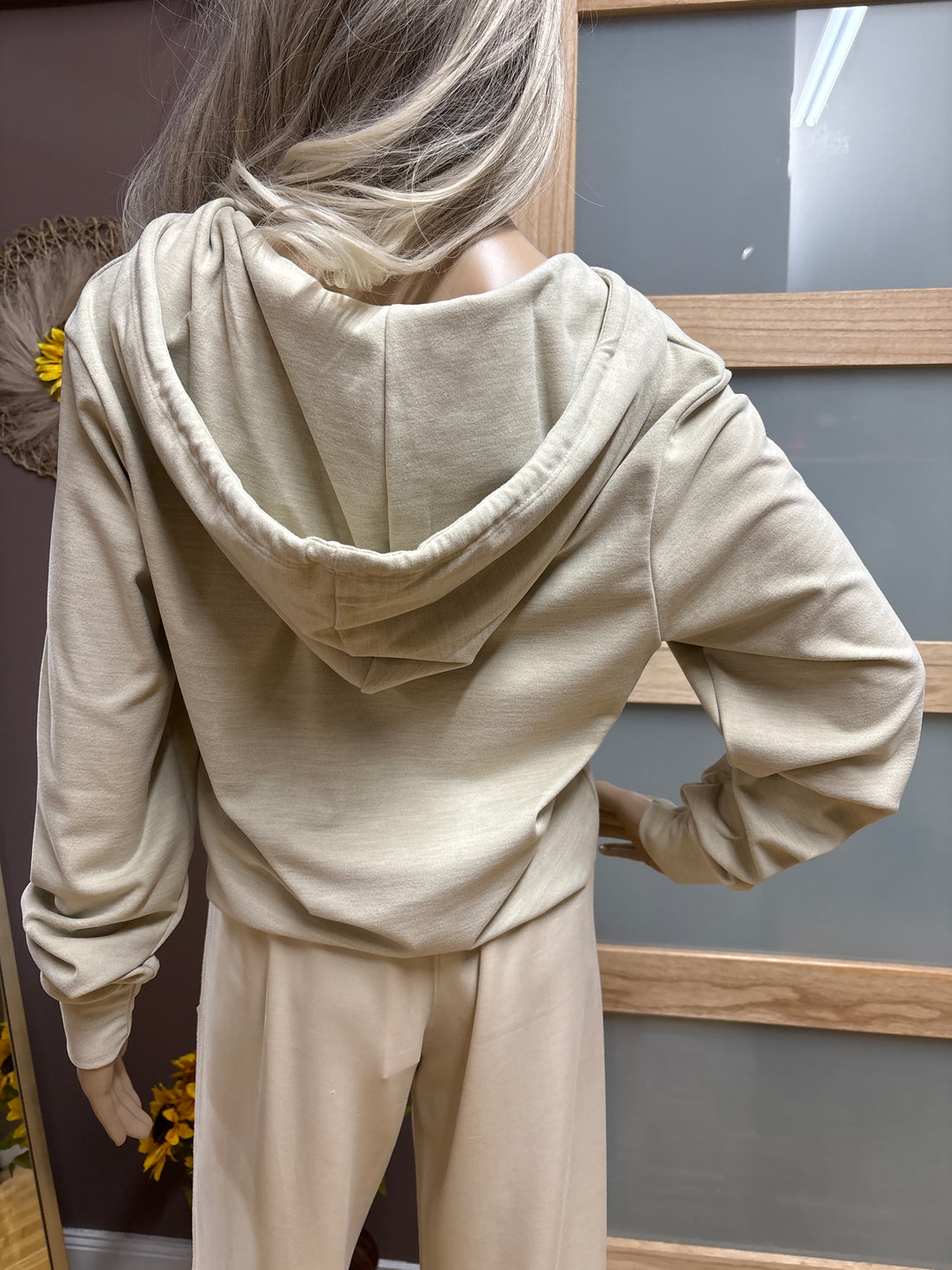 Brooklyn Isles- Cream pullover hoodie