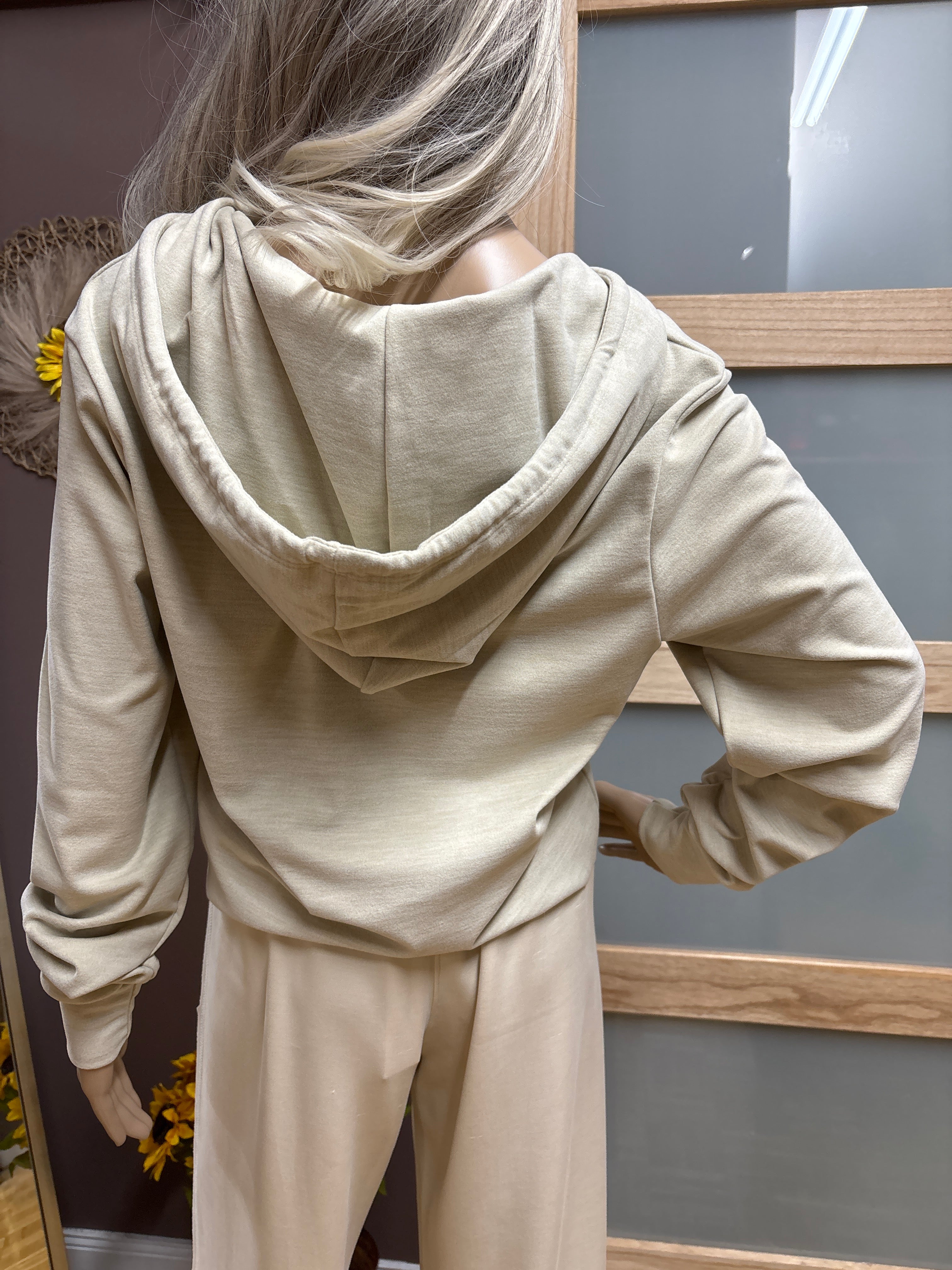 Brooklyn Isles- Cream pullover hoodie