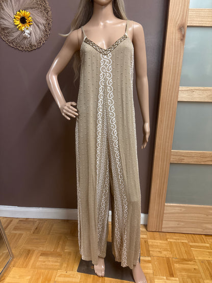 Indian Tropical Fashions- Printed Jumpsuits With Beading