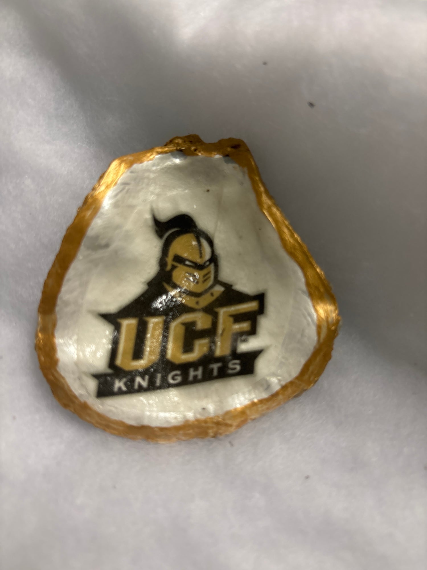 Hand Decoupaged and Painted Oyster Shells