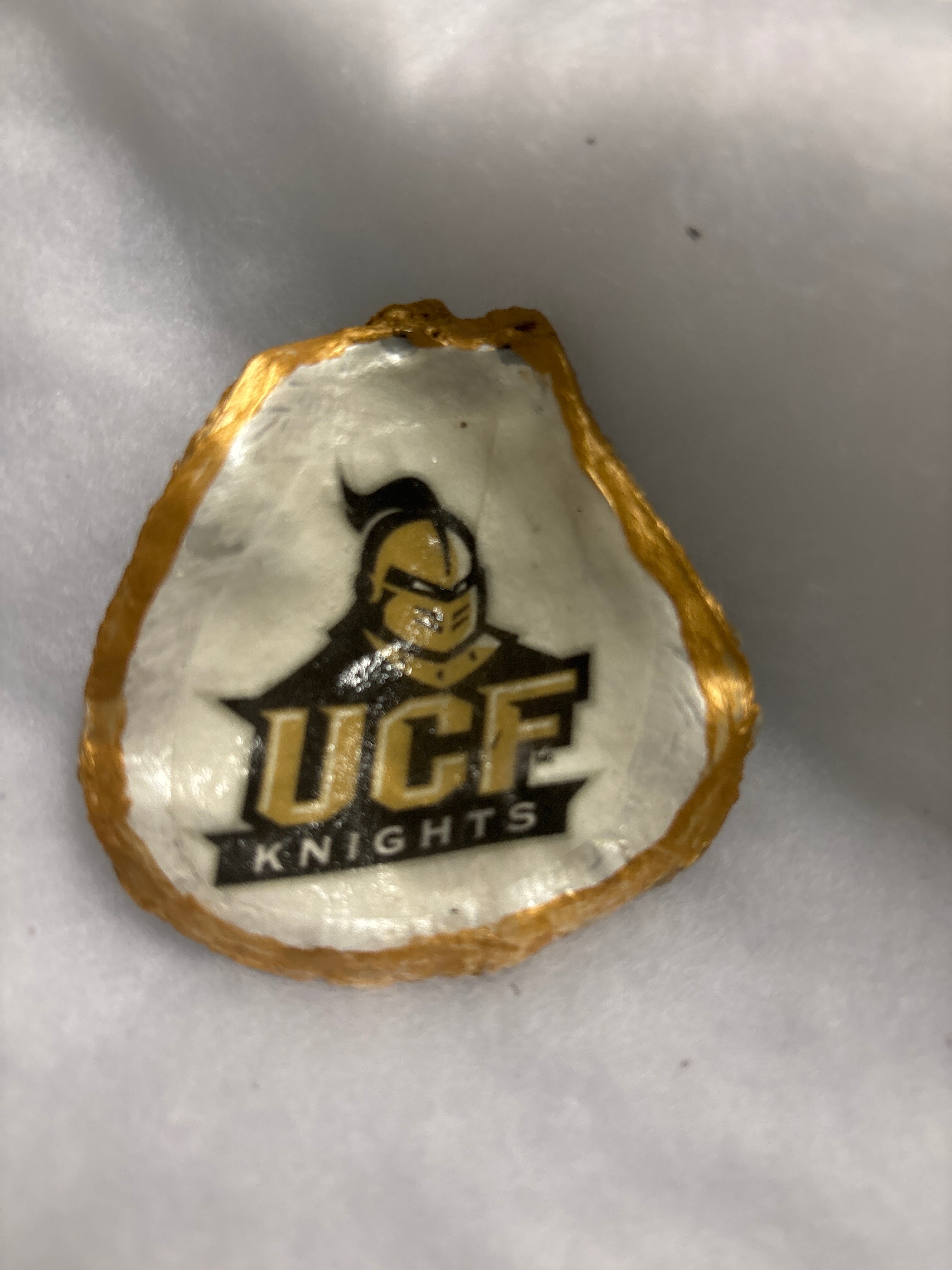 Hand Decoupaged and Painted Oyster Shells