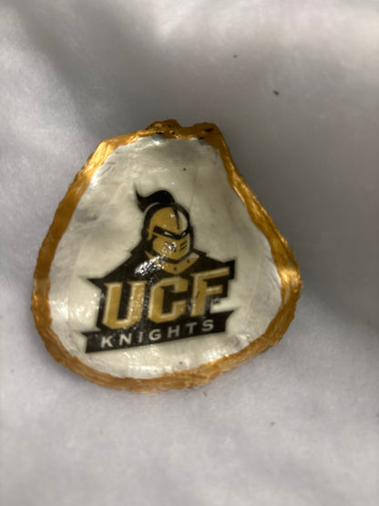 Hand Decoupaged and Painted Oyster Shells