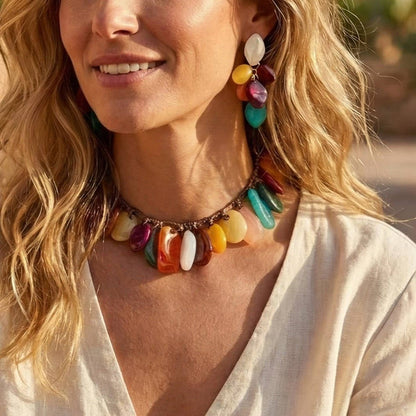 Bijoux Envie Statement Jewelry - Western Boho Beaded Earrings | Handmade Statement Jewelry