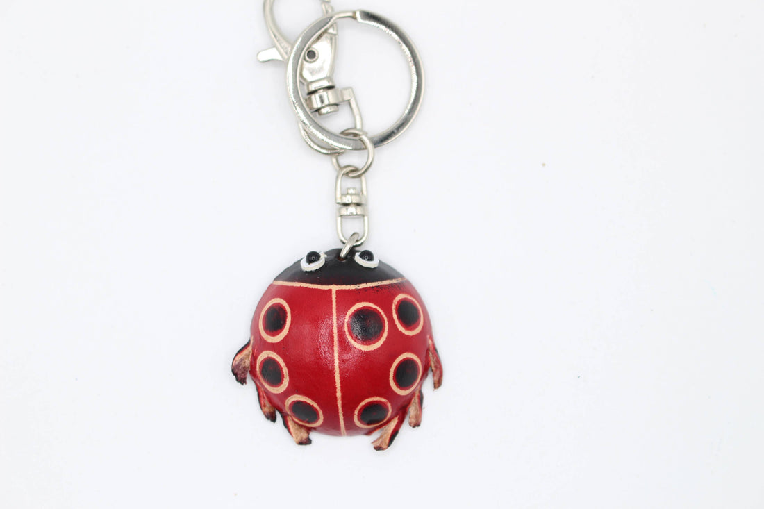 Sunflower Handmade leather inc - Leather Ladybug Key Chain -
