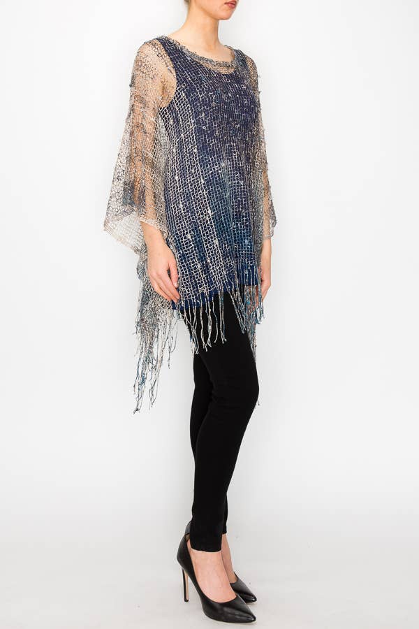 Origami Apparel fishnet poncho