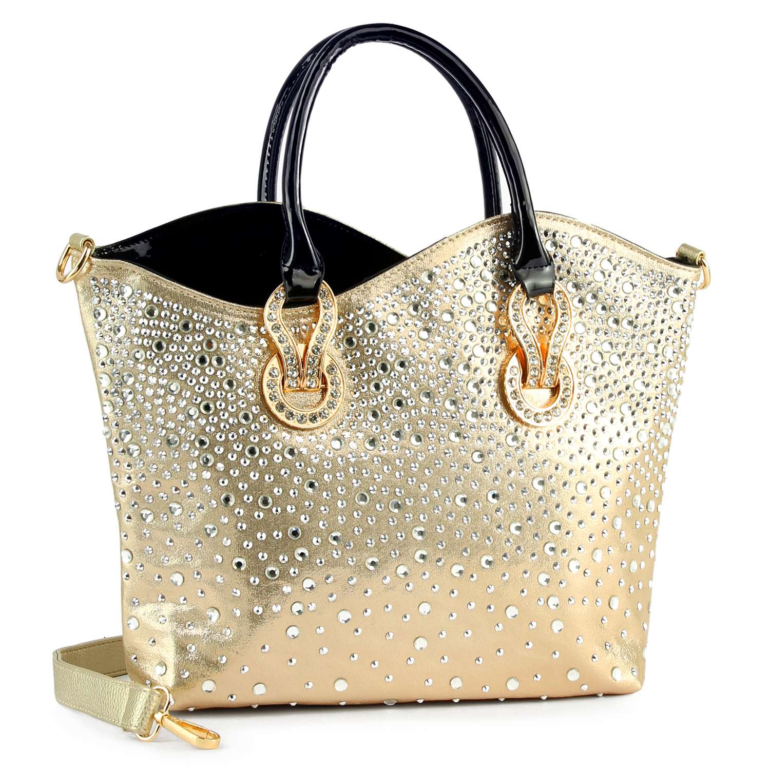 Handbag Express - Rhinestone Ombre Design Elegant Tote
