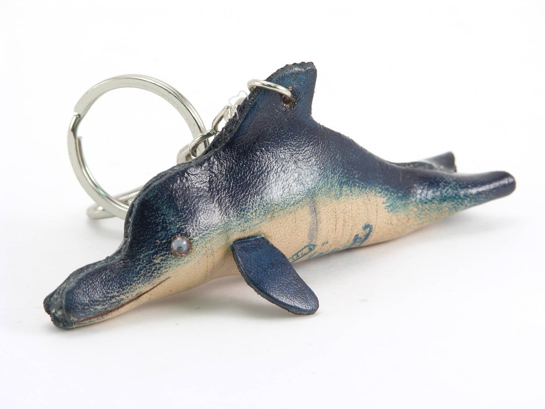 Leather Dolphin Key Chain