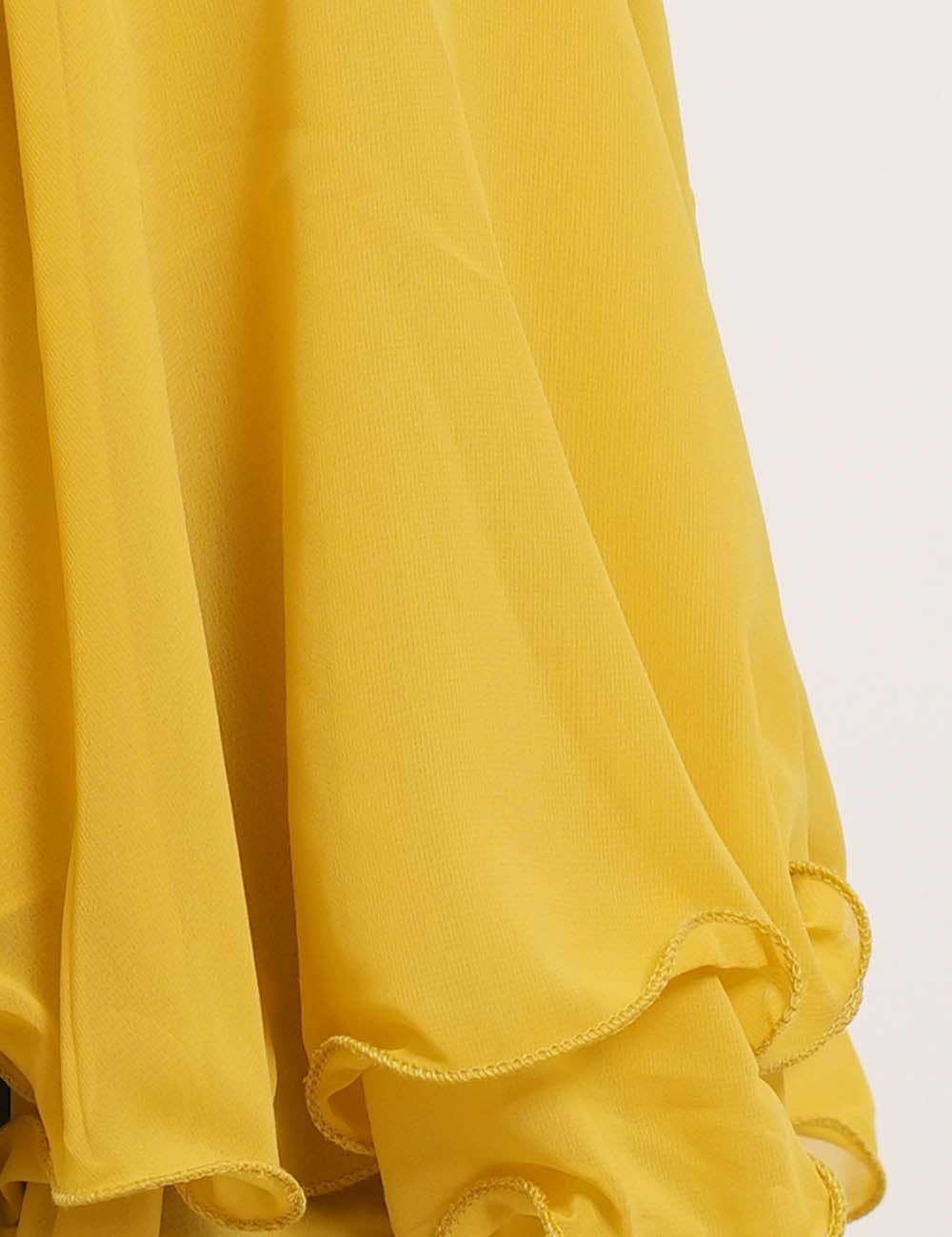 Sweetkama - Ladies Chiffon Square Neck Tiered Ruffle Cami Top