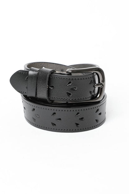 Leto Accessories -  Leather Belt with Petal Design 🌟 – Available in 5 Colors