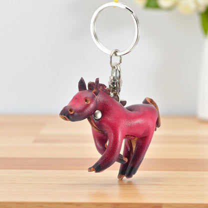 Sunflower Handmade leather inc - Handmade Leather Horse Key Chain