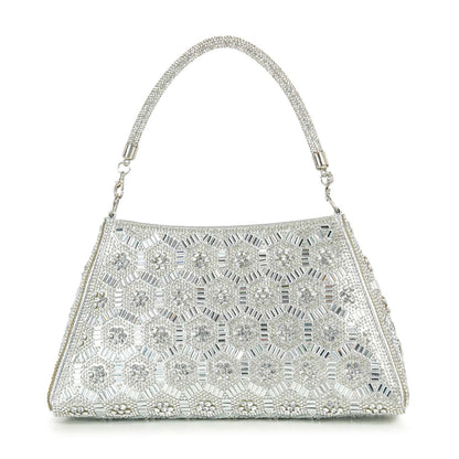 Handbag Express - Dazzling Rhinestone Pattern Hand Tote