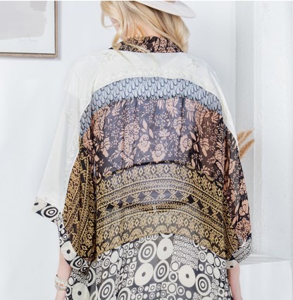 Natural Bohemian : Kimono Patchwork Shrug