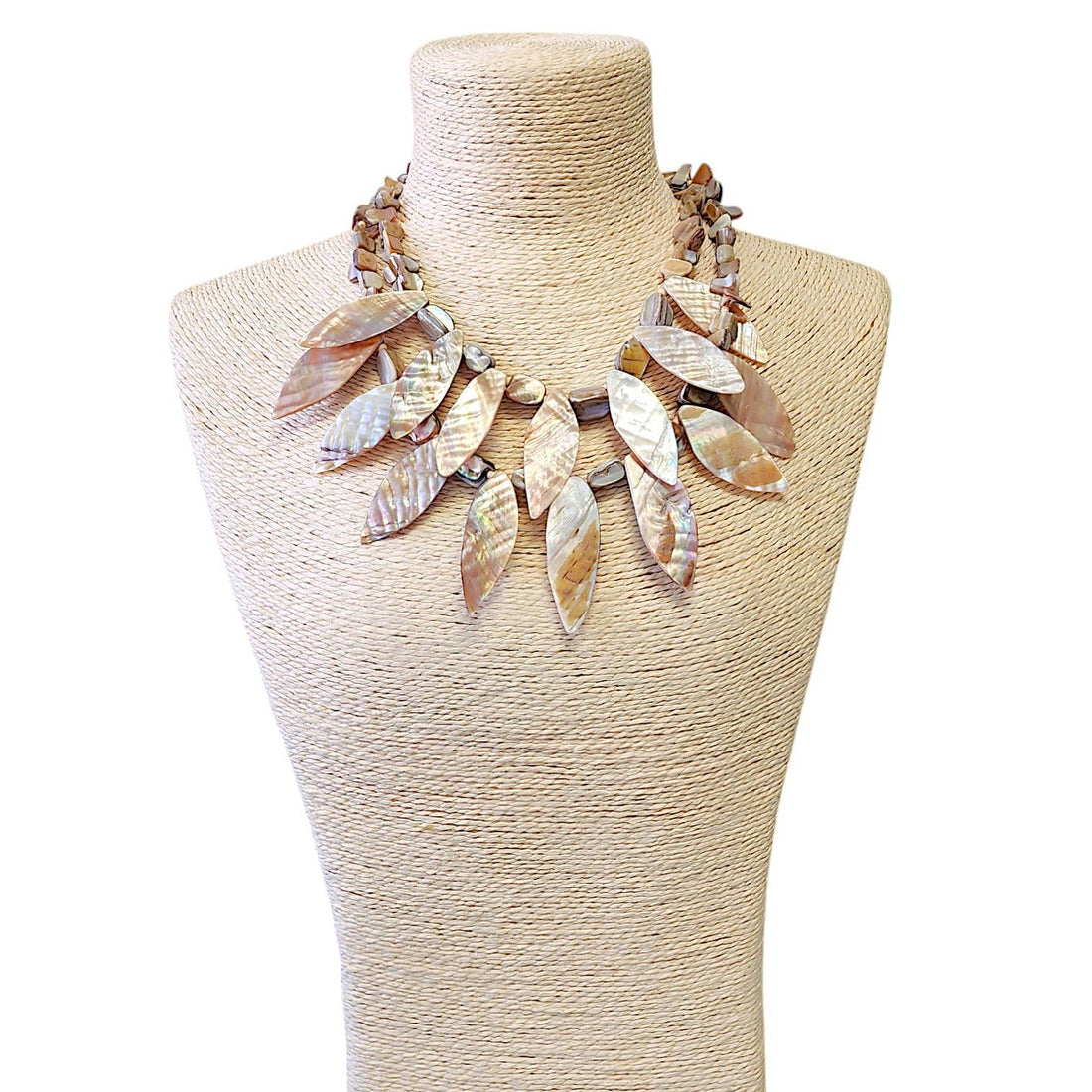 Bijoux Envie Statement Jewelry - Layered Seashell Statement Necklace | Coastal Jewelry | Boho