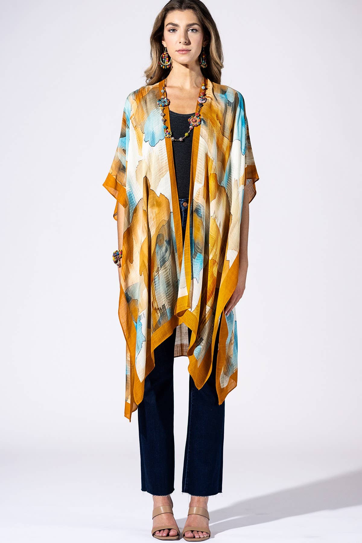 Urbanista - Terracotta Mirage Viscose Kimono