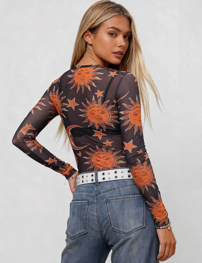 Sweetkama - Ladies Moon Sun Star Blouse