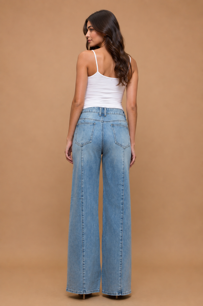 Westfield Eagle - TUMMY CONTROL | HIGH RISE WIDE LEG JEANS-LOVER BRAND FASHION