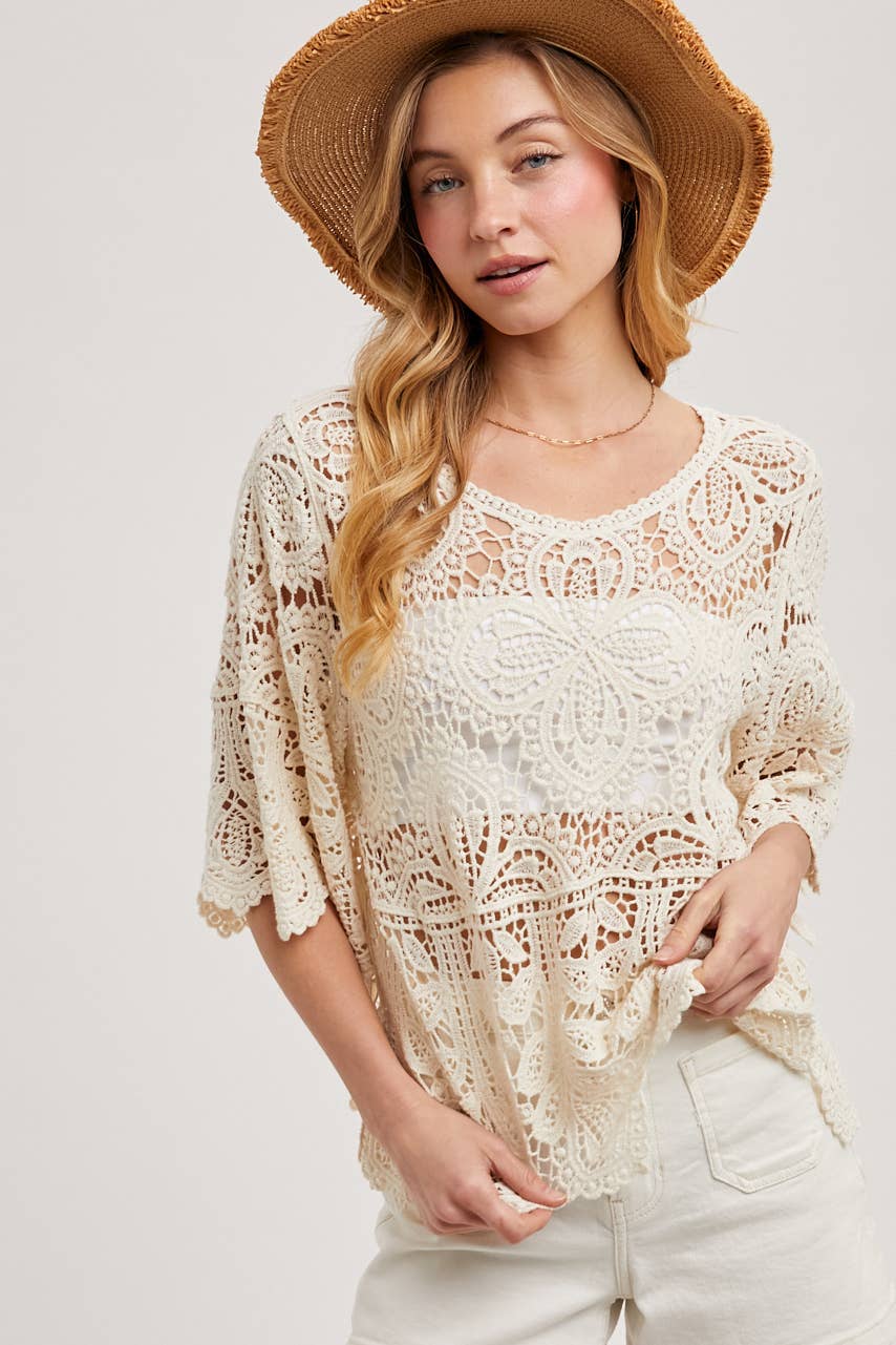 Bluivy - CROCHET LACE TOP