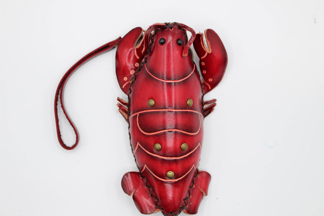 Sunflower Handmade leather inc - E616 Lobster Wristlet Handmade leather coin purse wallet