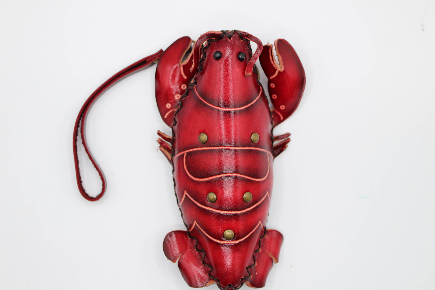 Sunflower Handmade leather inc - E616 Lobster Wristlet Handmade leather coin purse wallet