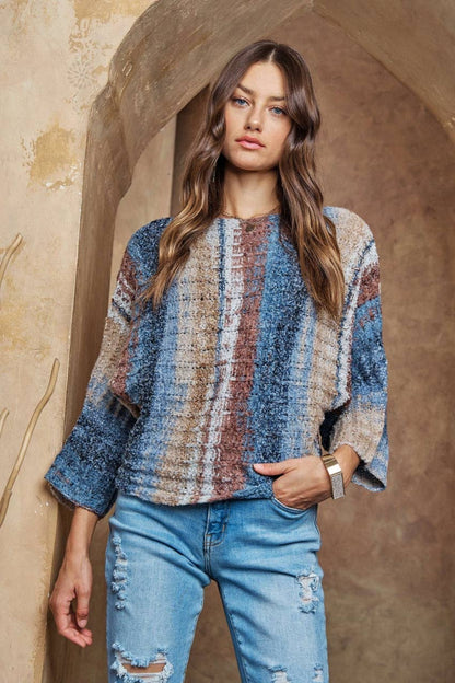 ADORA LA - MULTI COLOR SWEATER TOP