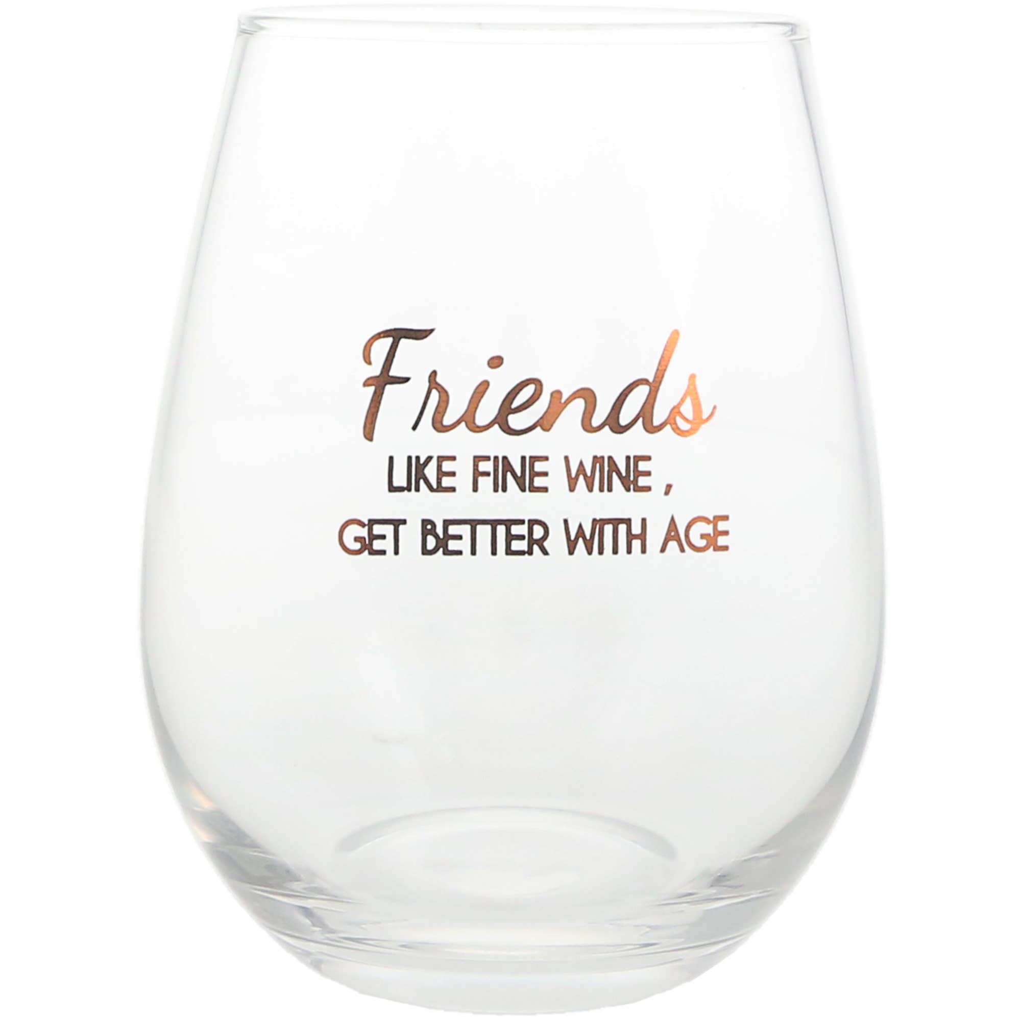 Pavilion - Friends - Bottle Stopper and 20 oz Stemless Gift Set
