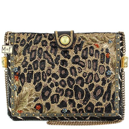 Mary Frances Accessories - Untamed Beaded Animal Print Crossbody Handbag