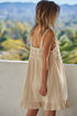 By Together | Woven Cotton Square Neck Sleeveless Flare Mini Dress