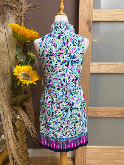 ARYEH- Ruffle Neckline Dress