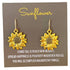 Broken Record Boutique -  Sunflower Dangle Fishhook Earrings Artisan Handmade