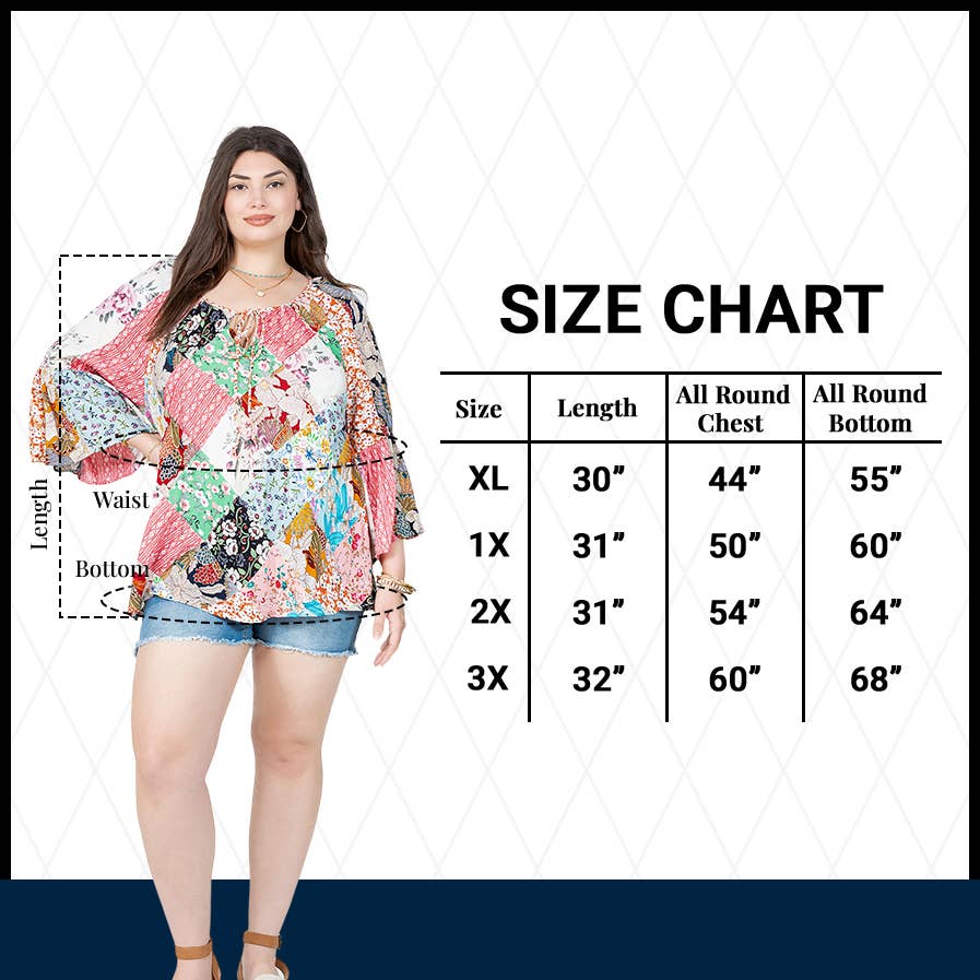 - The Bohemian Patchwork Peasant Top