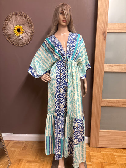 Indian Tropical Fashions-BoHo Silk Dress