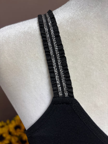 Strap-it’s- Black plunge with silver strap